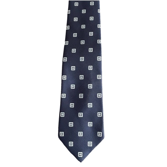 Brooks Brothers Tie Classic Deep Navy Stain-Resistant Silk 1990s Era 3.5"x60" - Picture 1 of 6